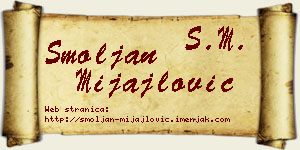 Smoljan Mijajlović vizit kartica
